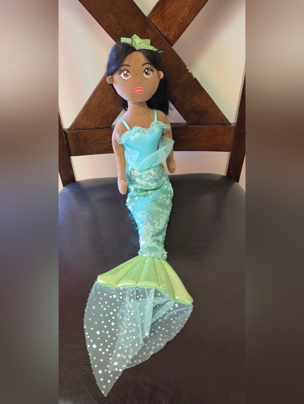 Aurora Sea Sparkles Tutu Sparkles Aqua Sequin Mermaid Doll - Aqua/Green
